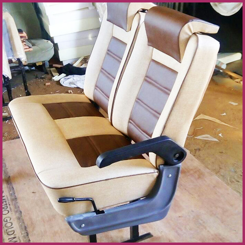 Push-back seat with recline lever